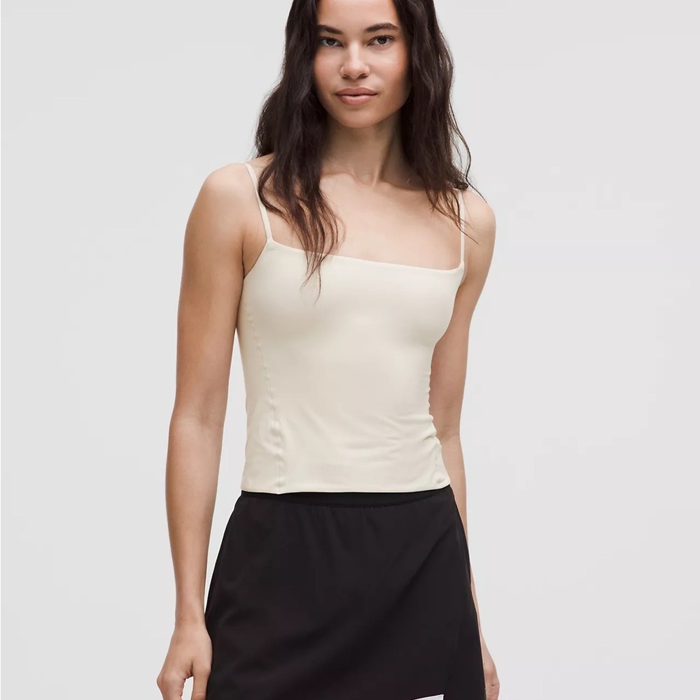 Lululemon Wundermost Ultra-Soft Nulu Spaghetti-Strap Adjustable Cami Ivory M NWT